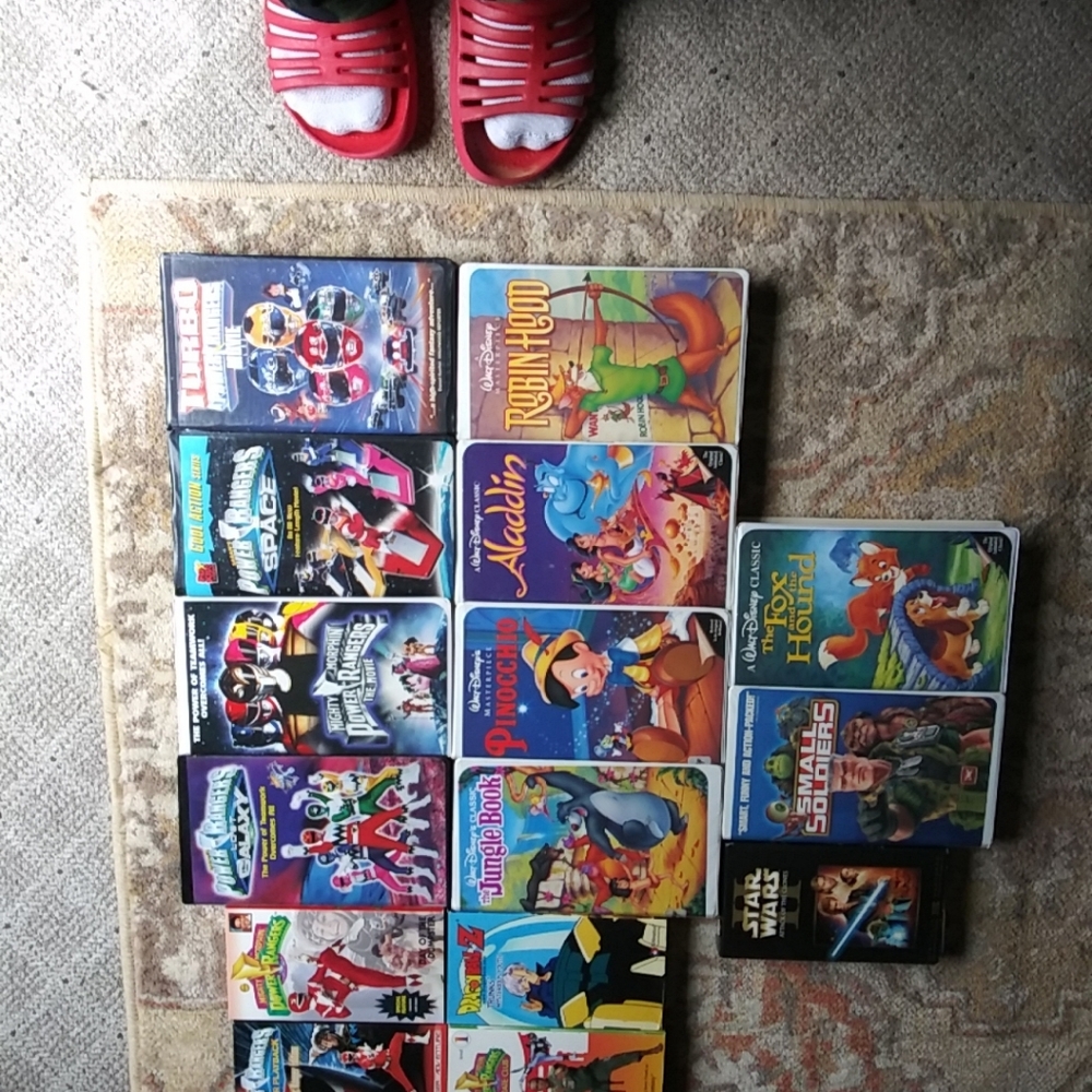 Lot 14 MIGHTY MORPHIN POWER RANGERS Vhs MOVIE Turbo Time Force Saban Dragon Ball
